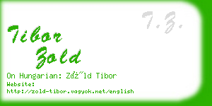 tibor zold business card